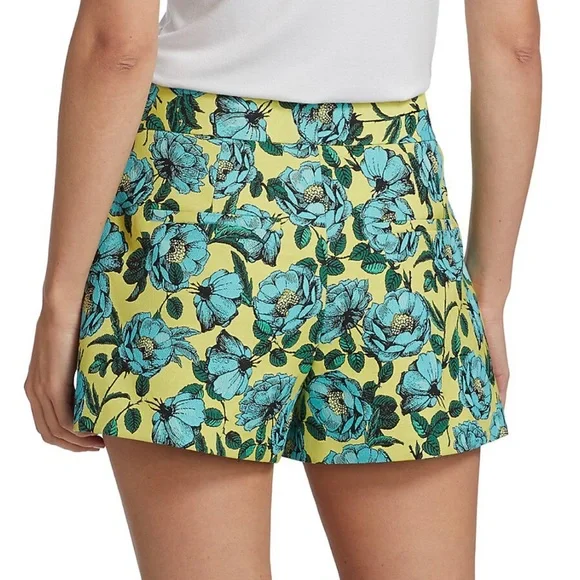 Alice & Olivia Floral High-Waisted Shorts, Size 6 - Picture 3 of 7